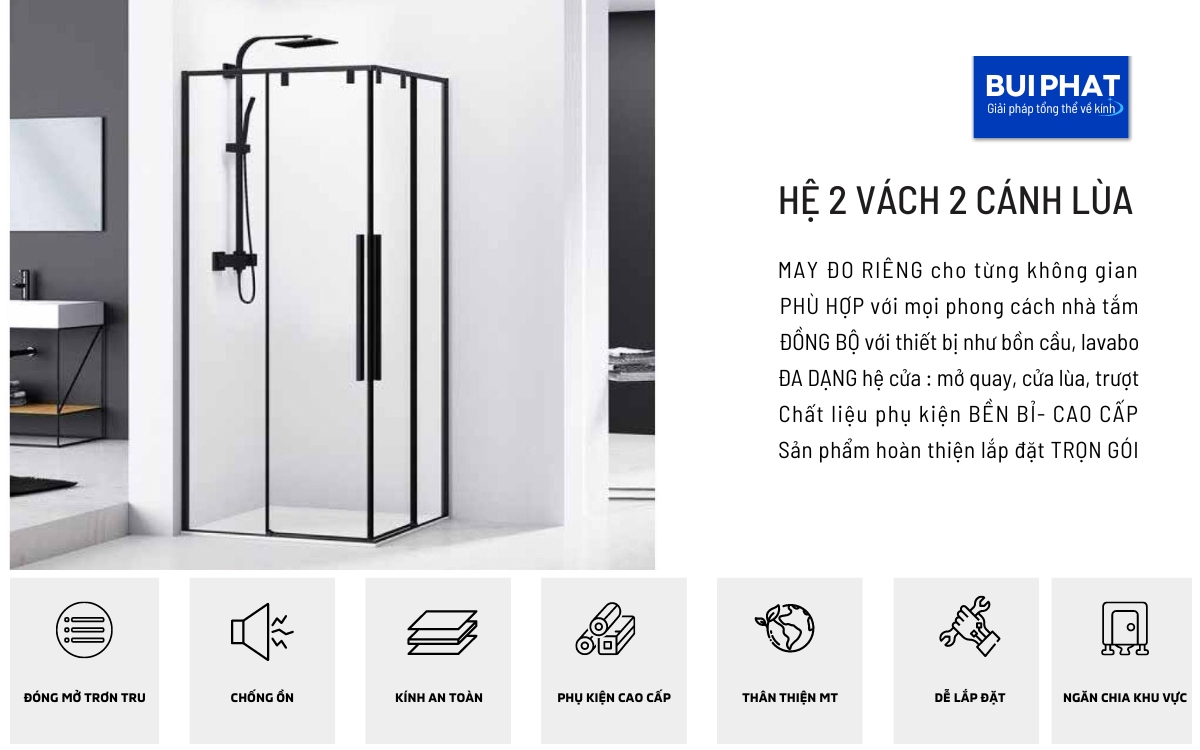 phòng tắm kính cường lực