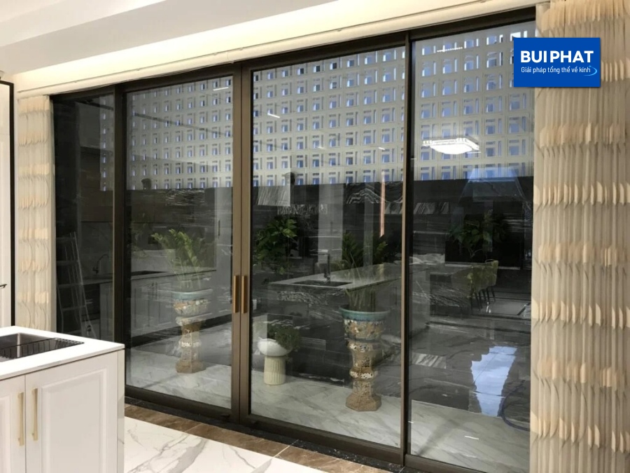 Mẫu cửa nhôm kính lùa 2 cánh