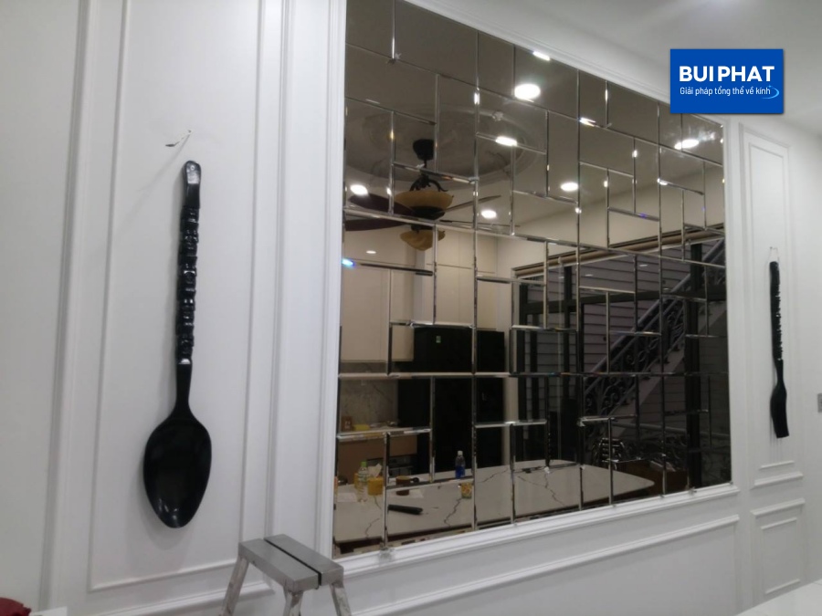 gương ghép nghệ thuật dán tường