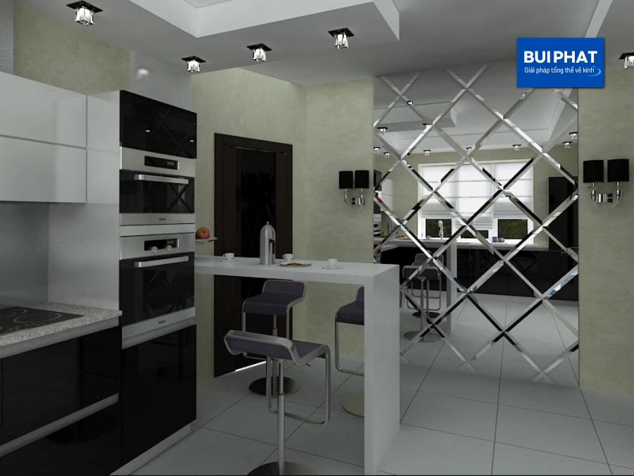 Gương dán tường trang trí