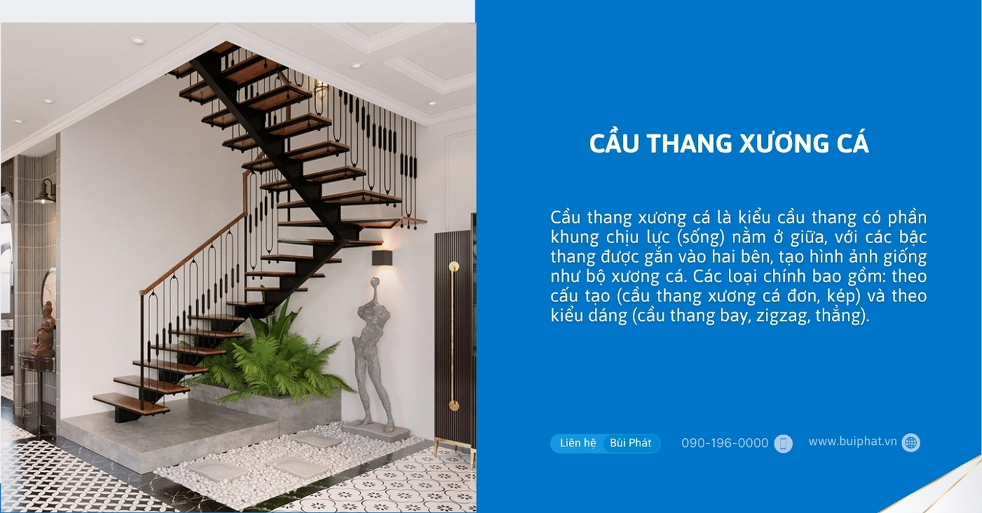 Cầu thang xương cá​