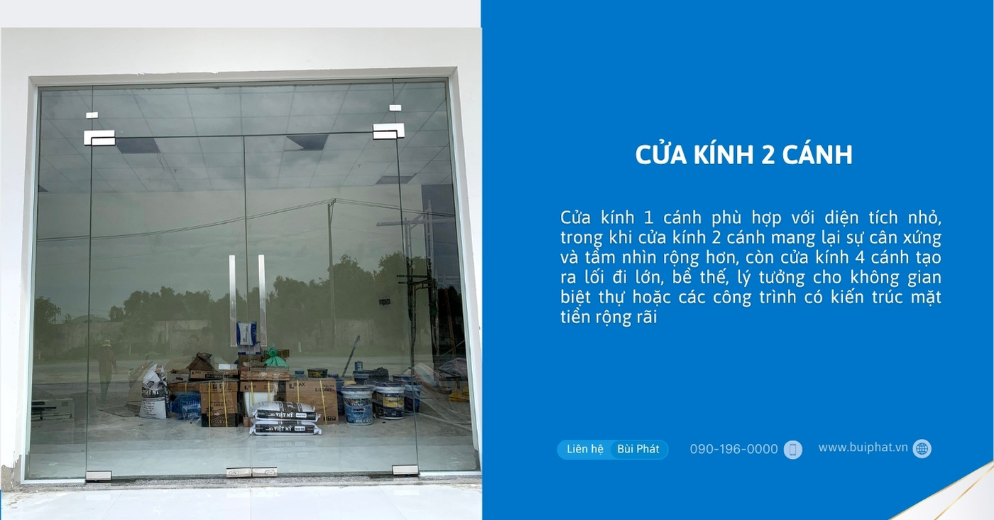 Cửa kính 2 cánh