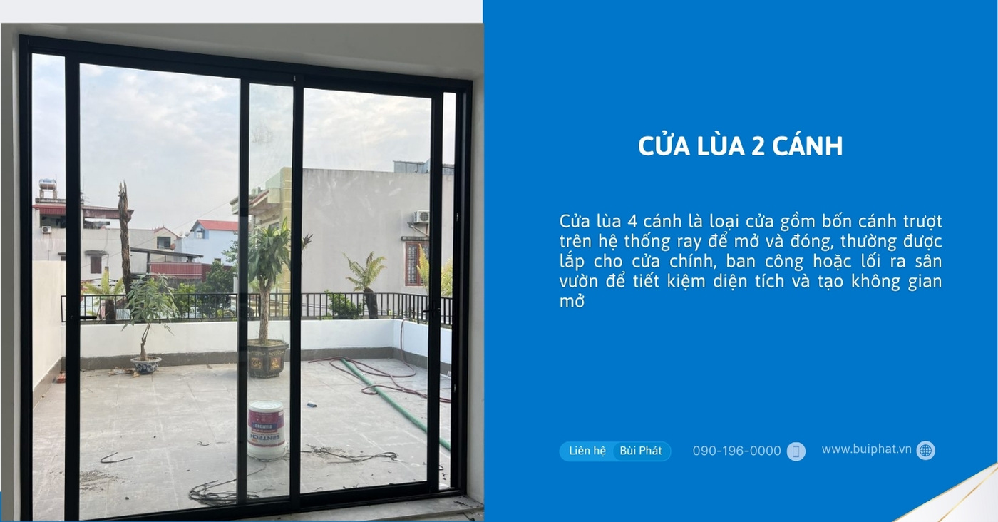 Cửa lùa 2 cánh