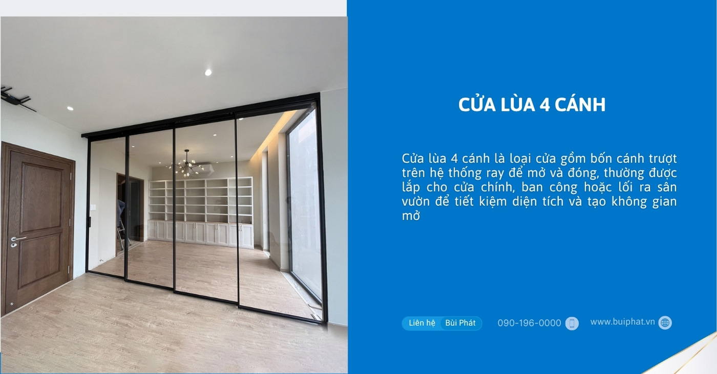 Cửa lùa 4 cánh