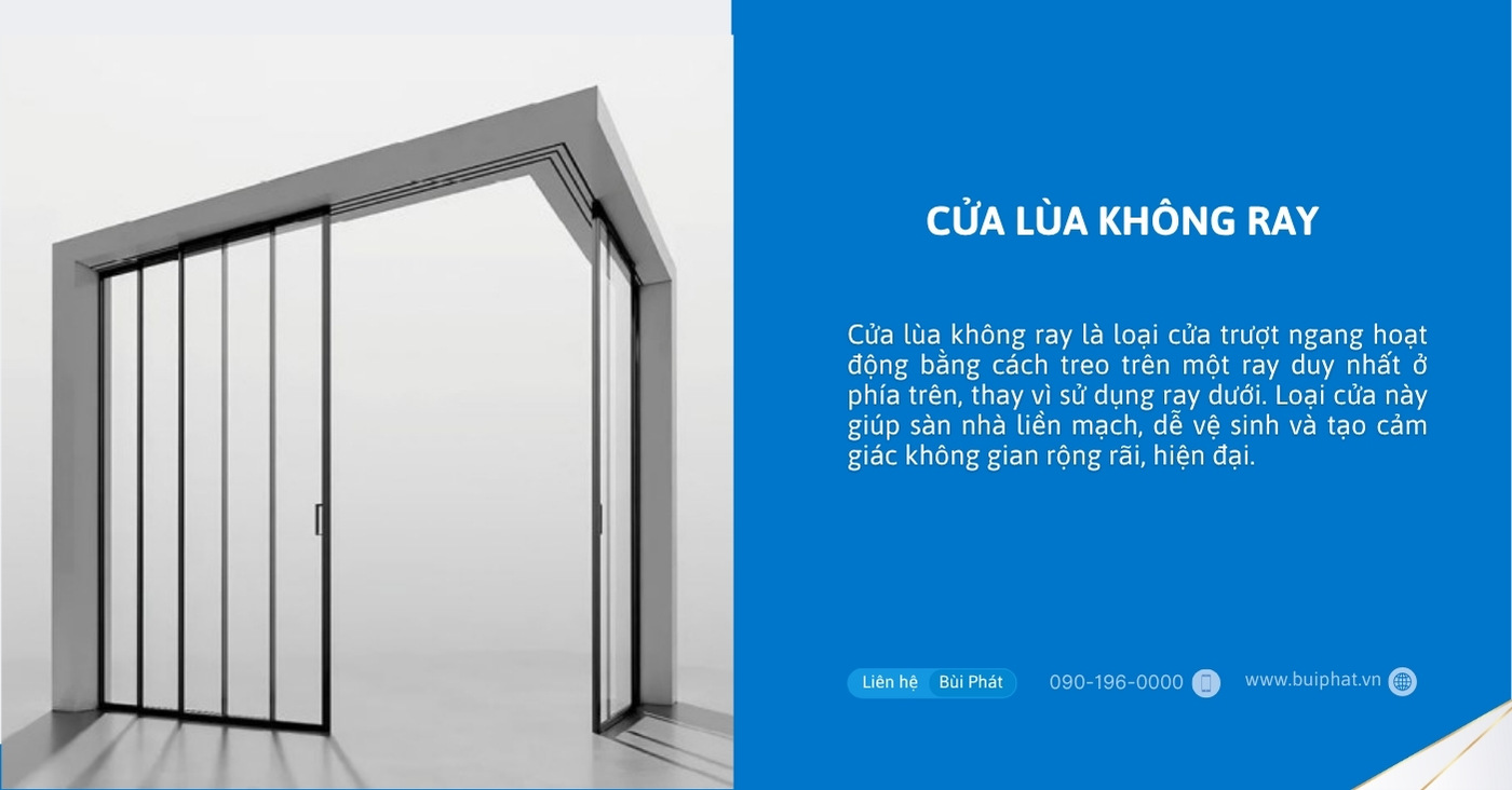 Cửa lùa không ray