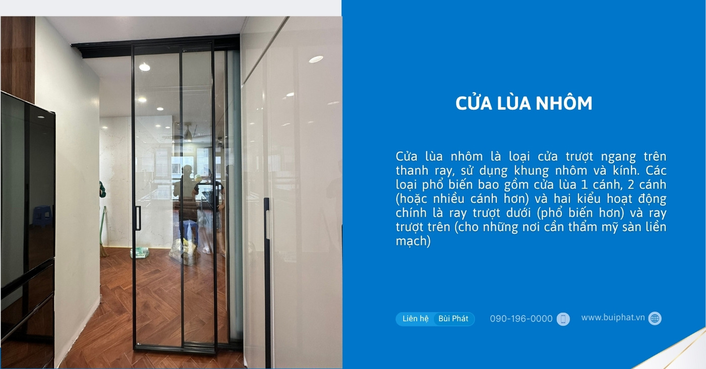 Cửa lùa nhôm​