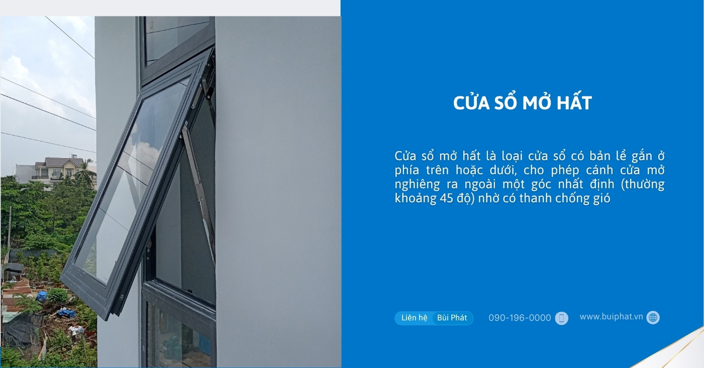 Cửa sổ mở hất Cửa sổ mở hất
