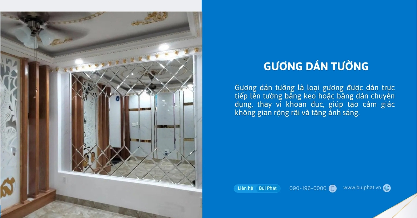 Gương dán tường