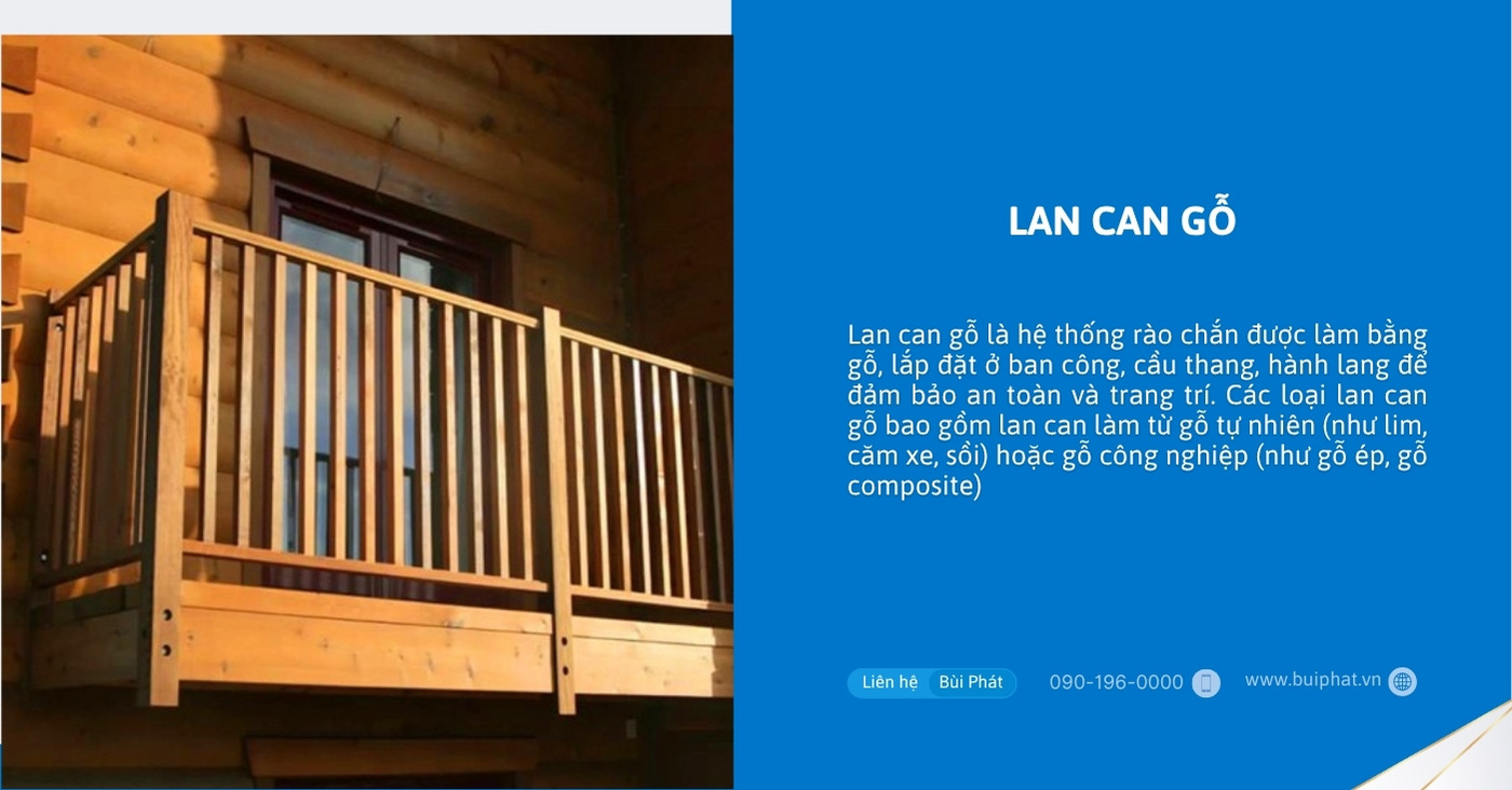 Lan can gỗ