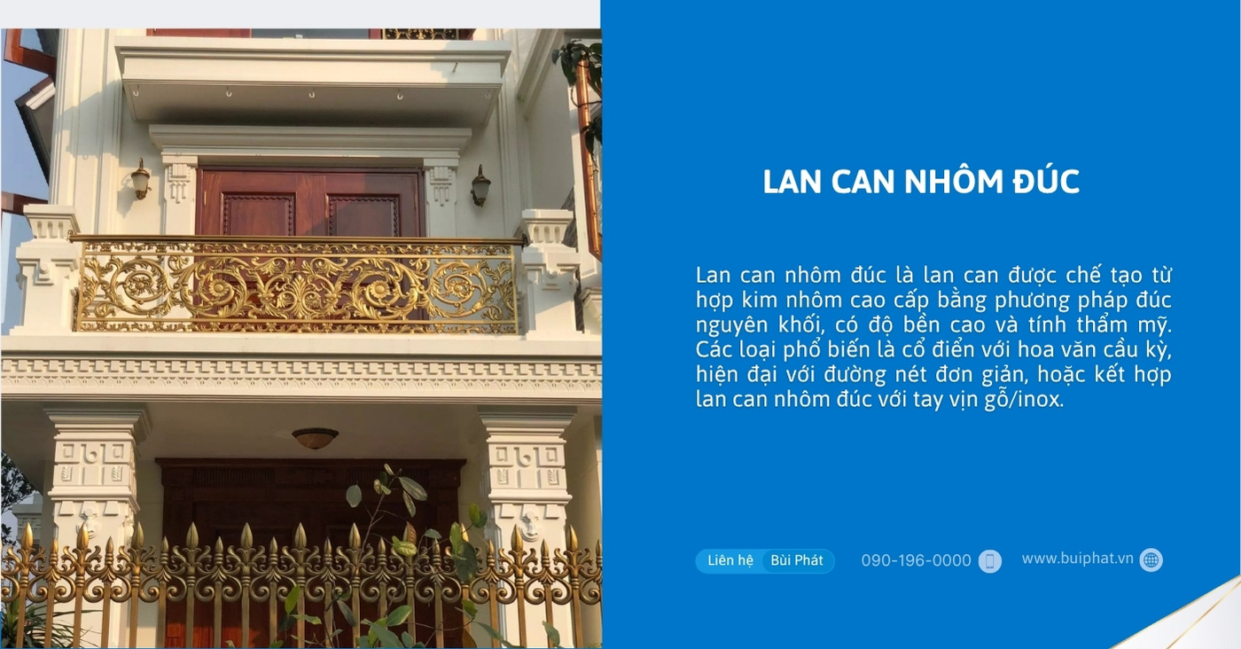 Lan can nhôm đúc Lan can nhôm đúc