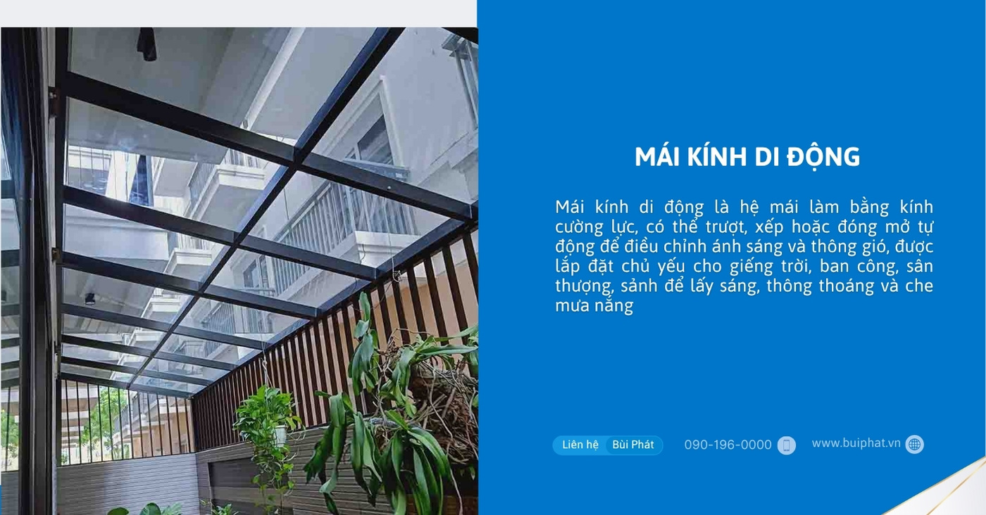 Mái kính di động