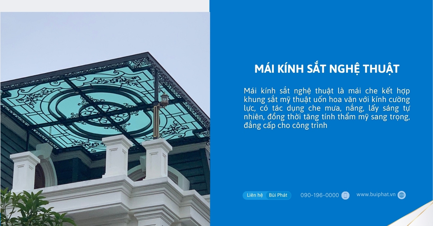 Mái kính sắt nghệ thuật