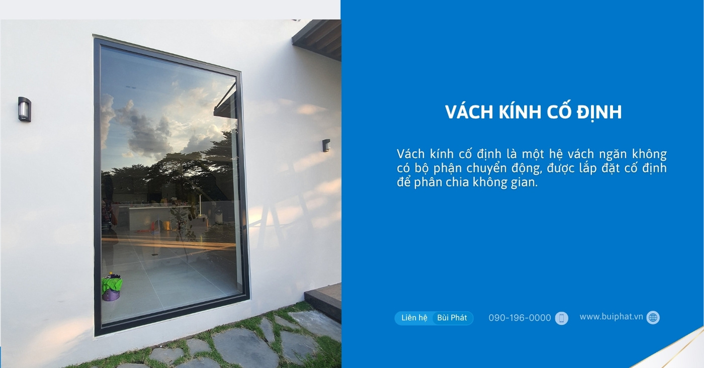Vách kính cố định