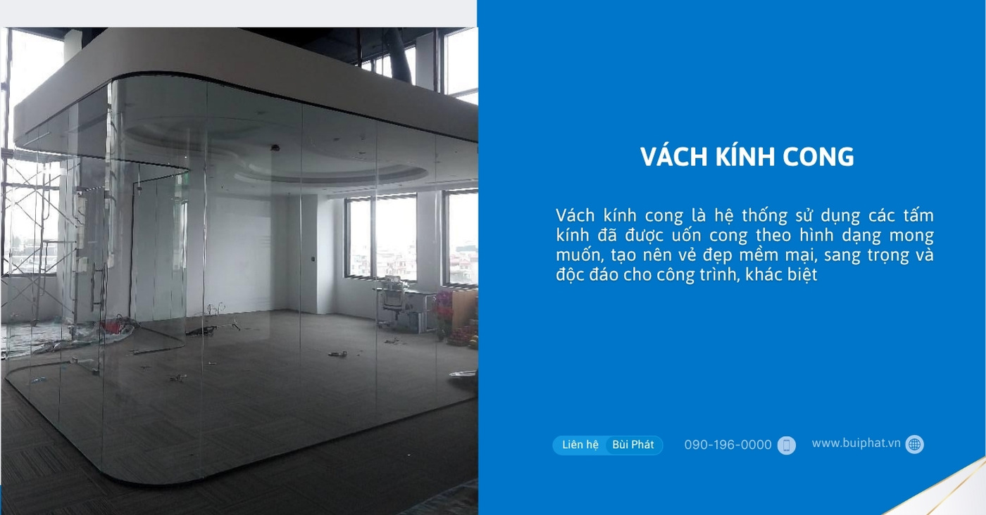 Vách kính cong