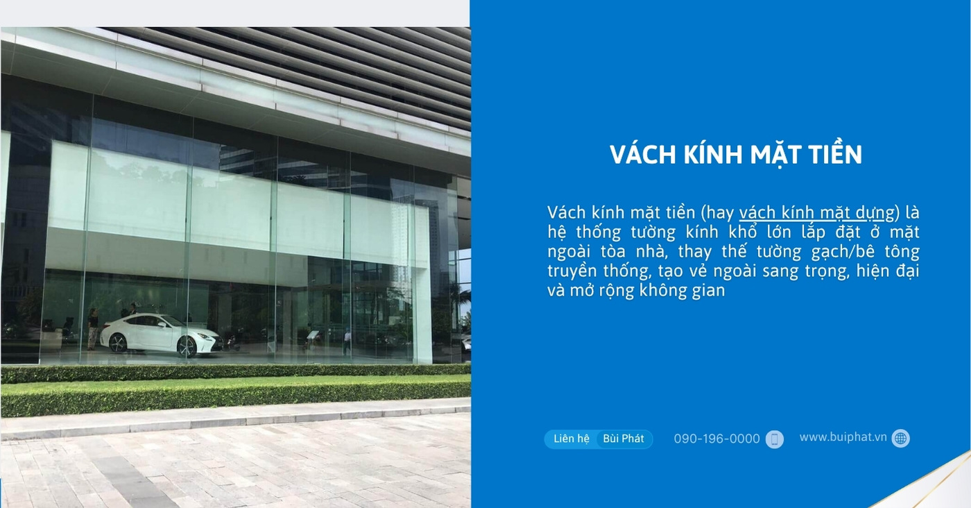 Vách kính mặt tiền