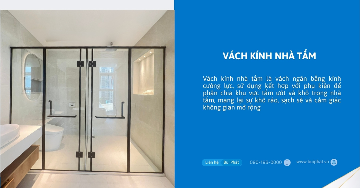Vách kính nhà tắm​