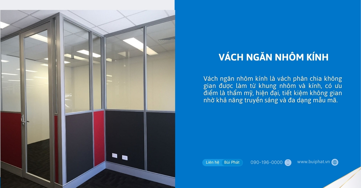 Vách ngăn nhôm kính
