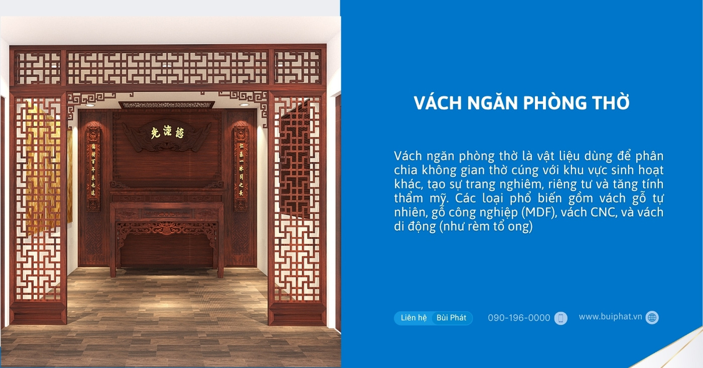 Vách ngăn phòng thờ Vách ngăn phòng thờ