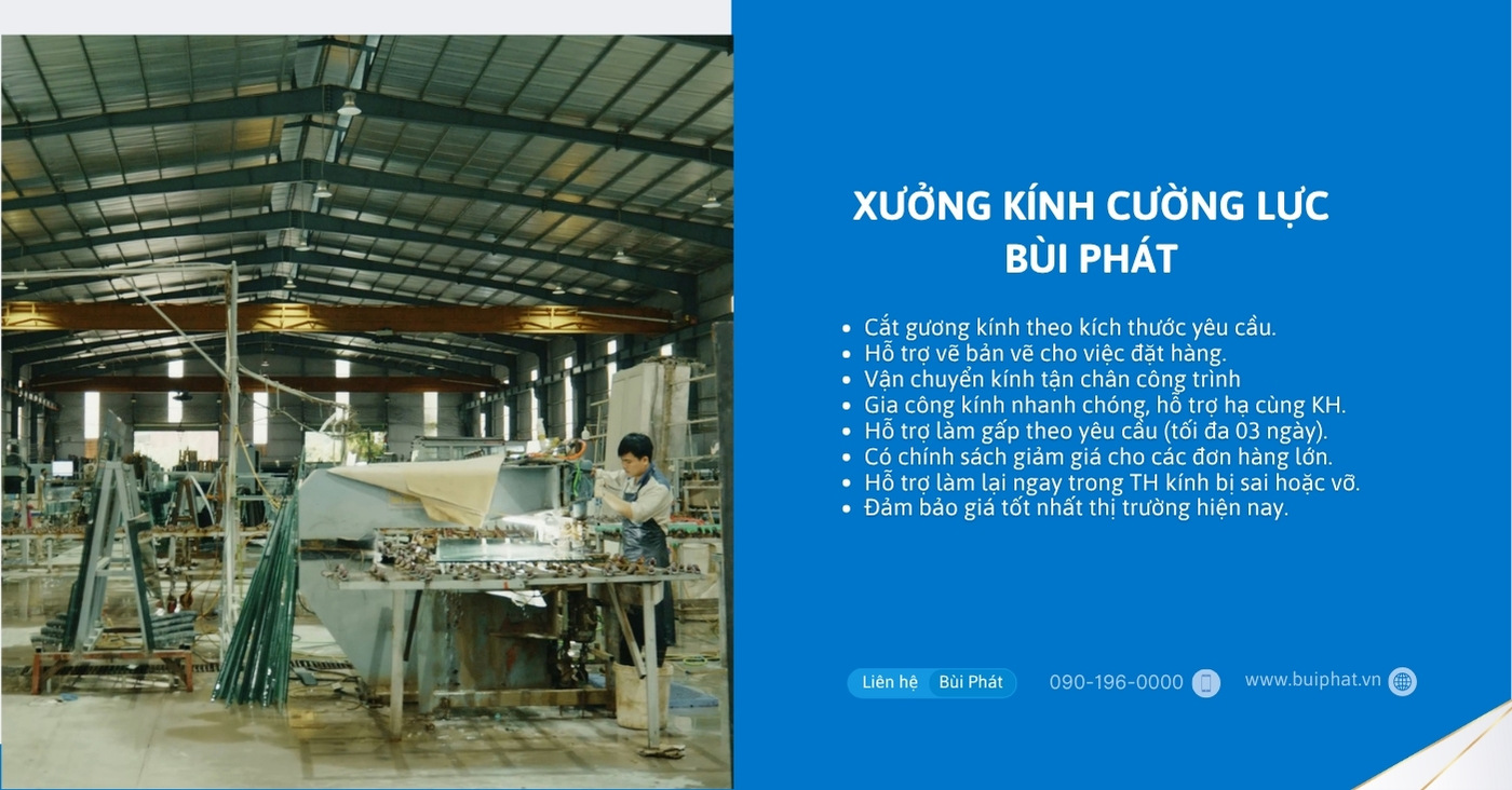 Xưởng kính cường lực